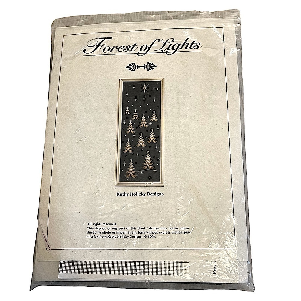 Kathy Holicky Designs Vintage Forest of Lights Canvas and Instructions Kit